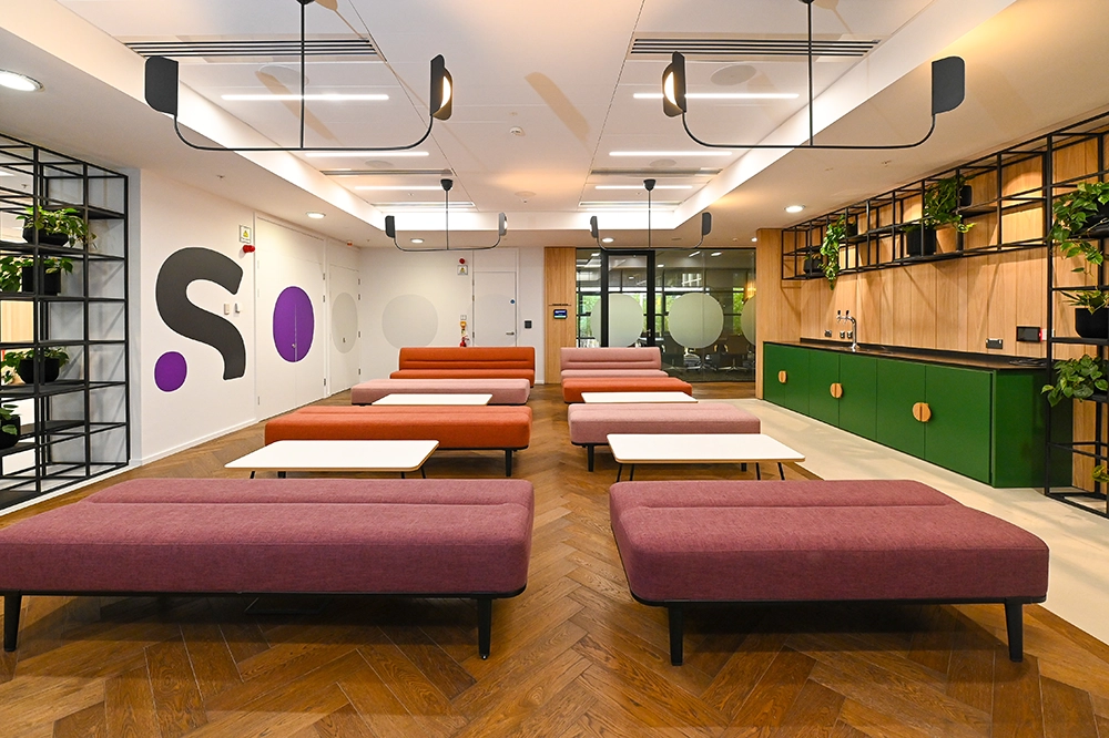 soft seating area in a recent project by OfficeMaster